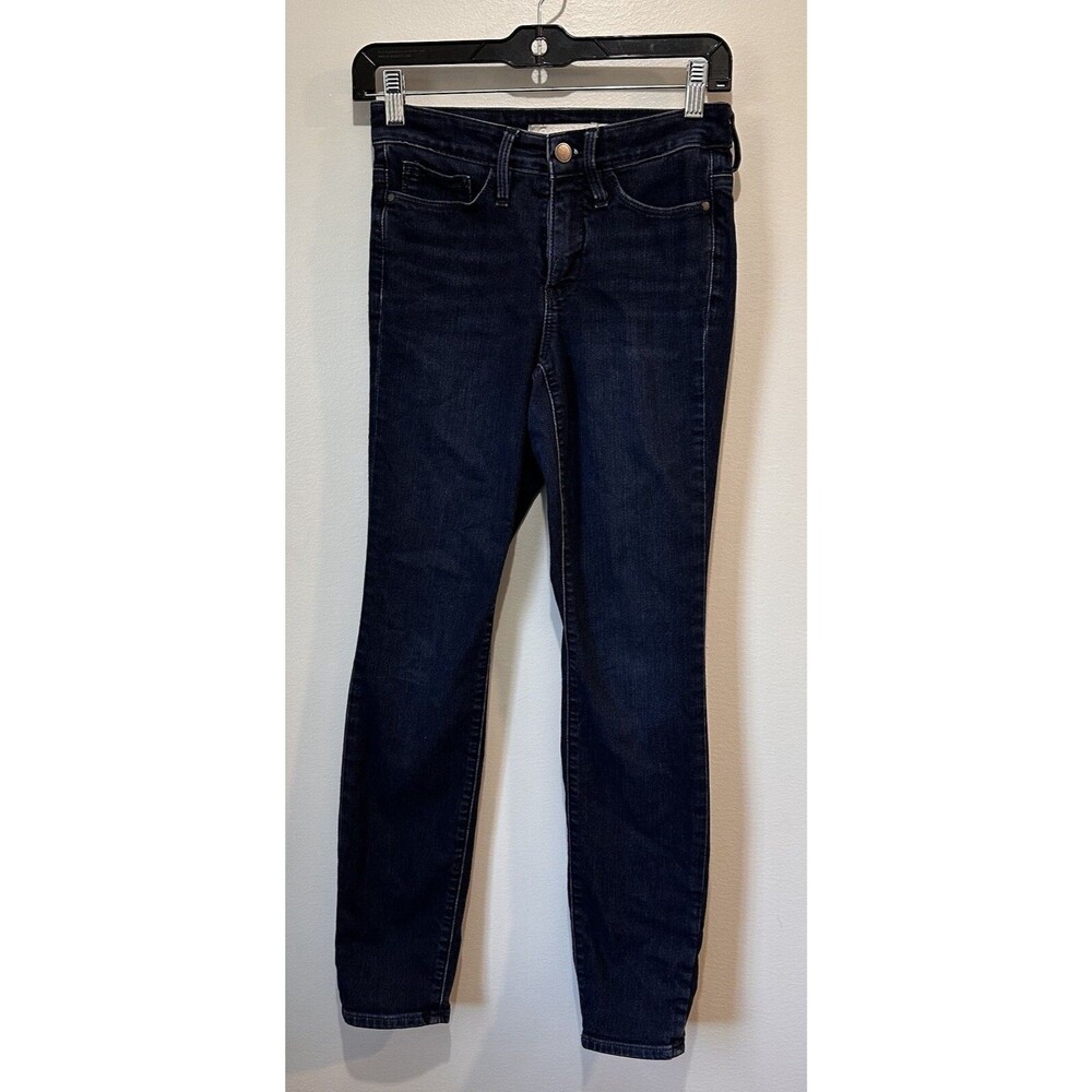 Athleta Blue Medium Wash Denim Low Rise 5-Pocket Sculptek Skinny Jeans Size 0